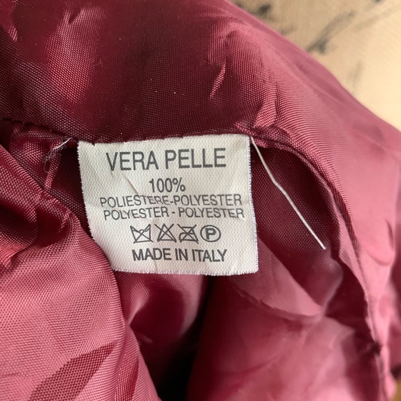 Authentic Vera Pelle burgundy jacket size L - Picture 14 of 14